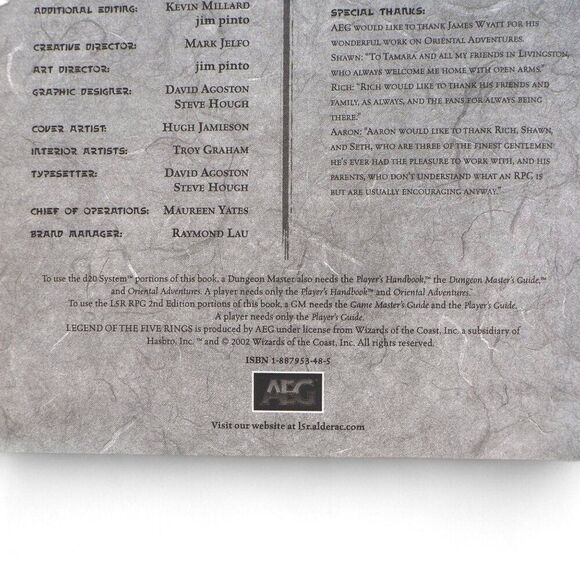 Way of Samurai : Oriental Adventures by Shawn Carman Soft Cover - Picture 11 of 11